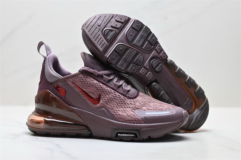 Women's Hot sale Running weapon Air Max 270 Brown Shoes 092